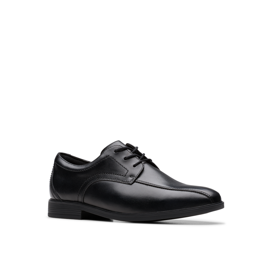 Clarks Jonwin Loop Y Black Leather