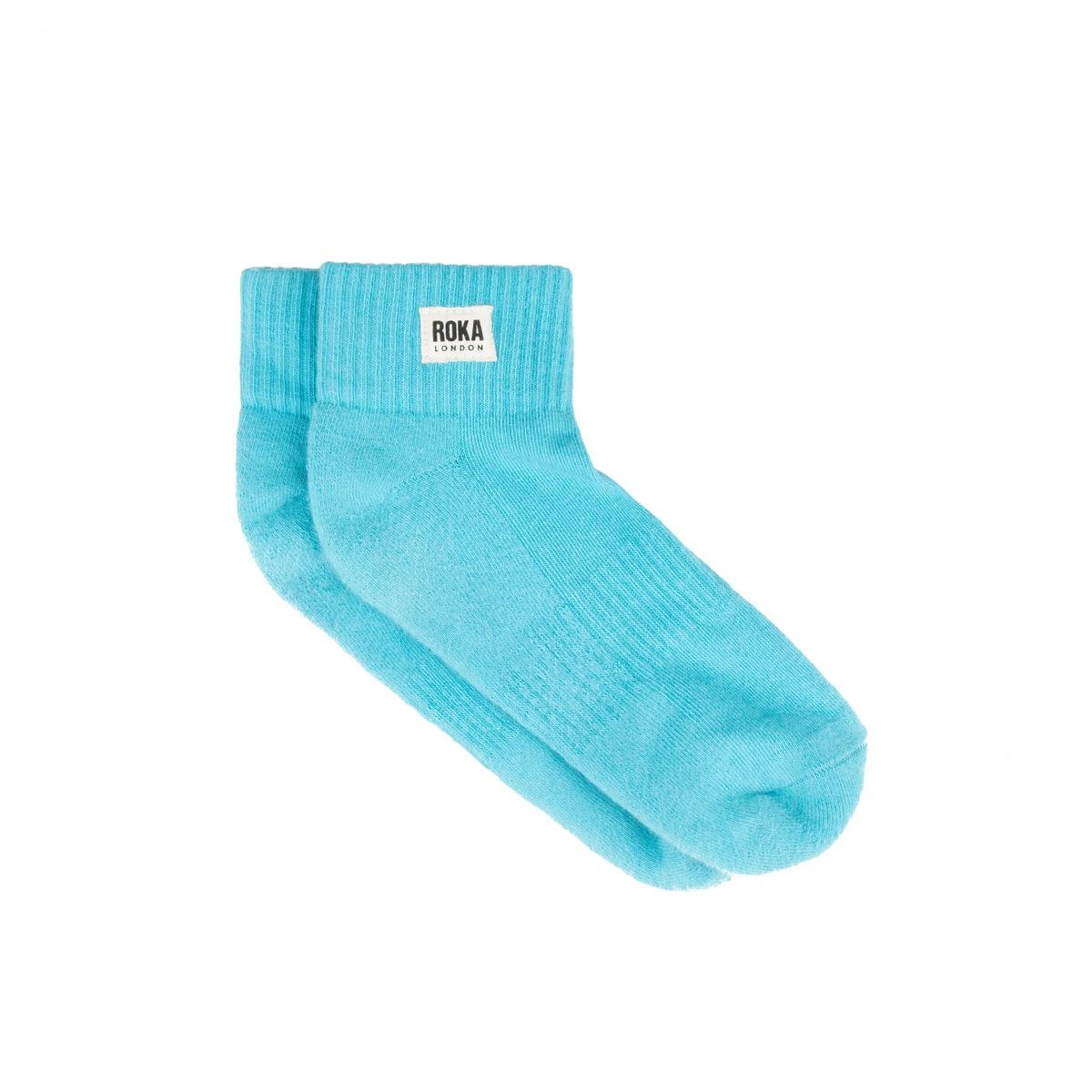 ROKA Wembley Crop Sock Aquatic Awe Organic Cotton