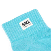 ROKA Wembley Crop Sock Aquatic Awe Organic Cotton
