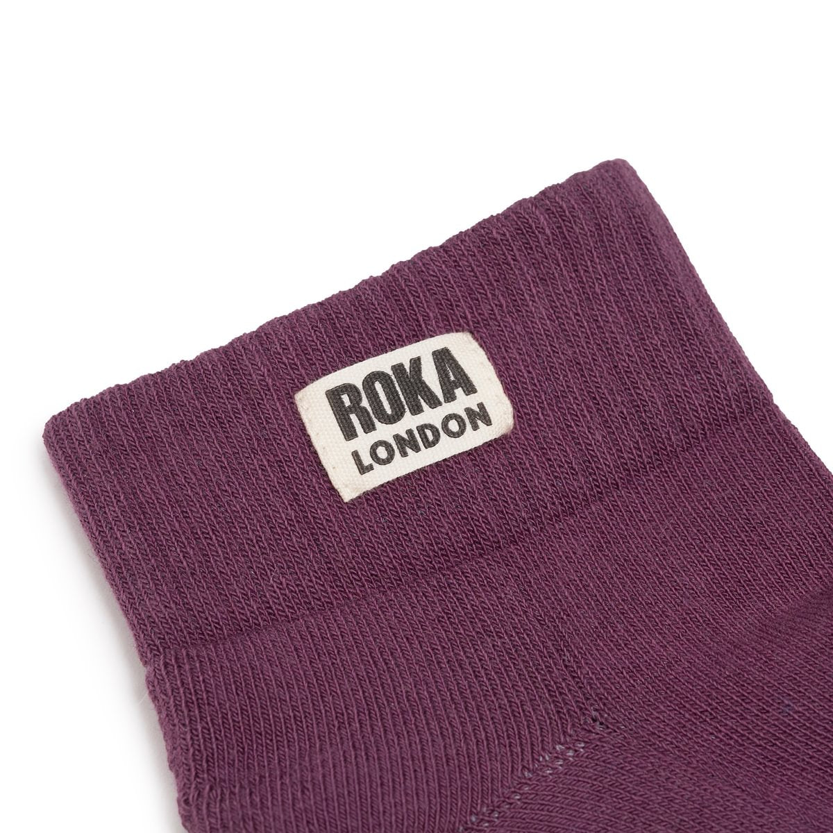 ROKA Wembley Crop Sock Berry Organic Cotton