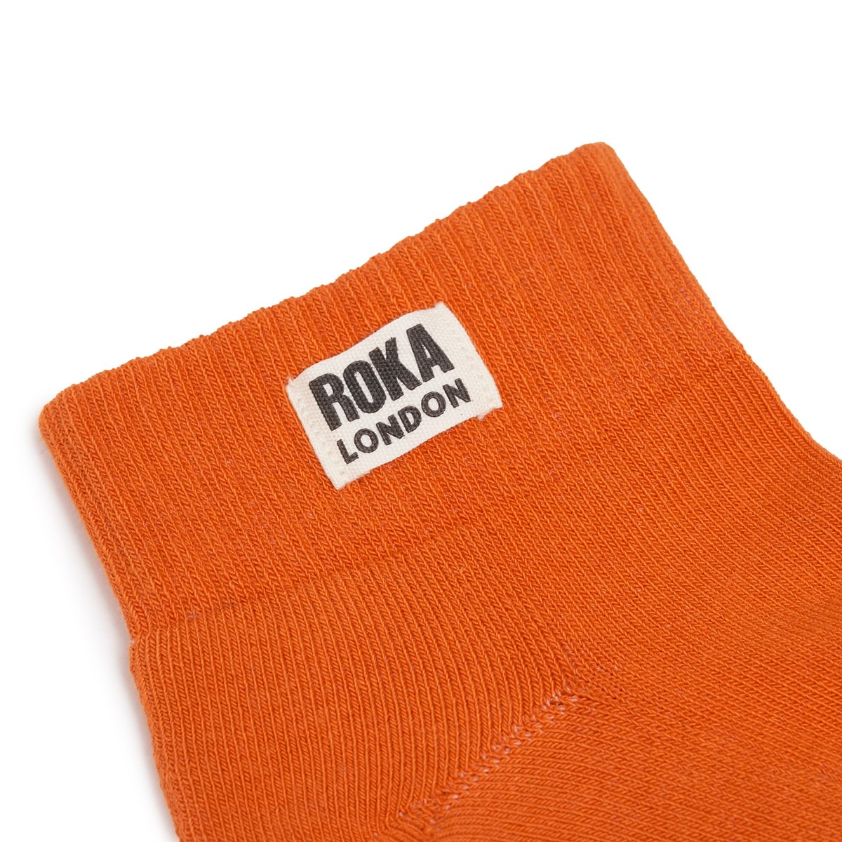 ROKA Wembley Crop Sock Burnt Orange Organic Cotton