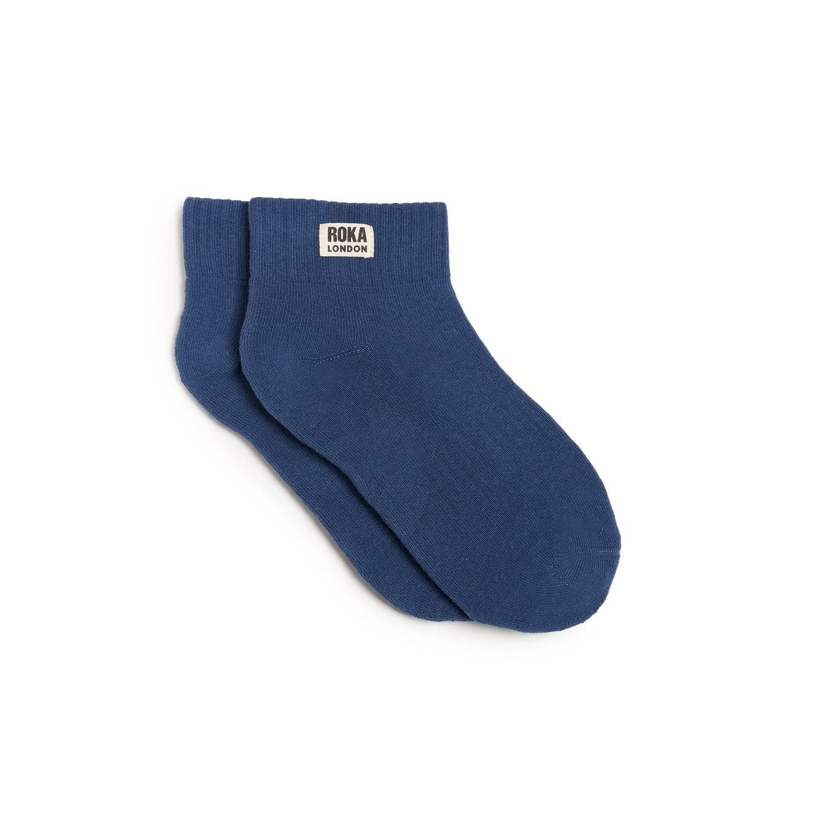 ROKA Wembley Crop Sock Costal Blue Organic Cotton