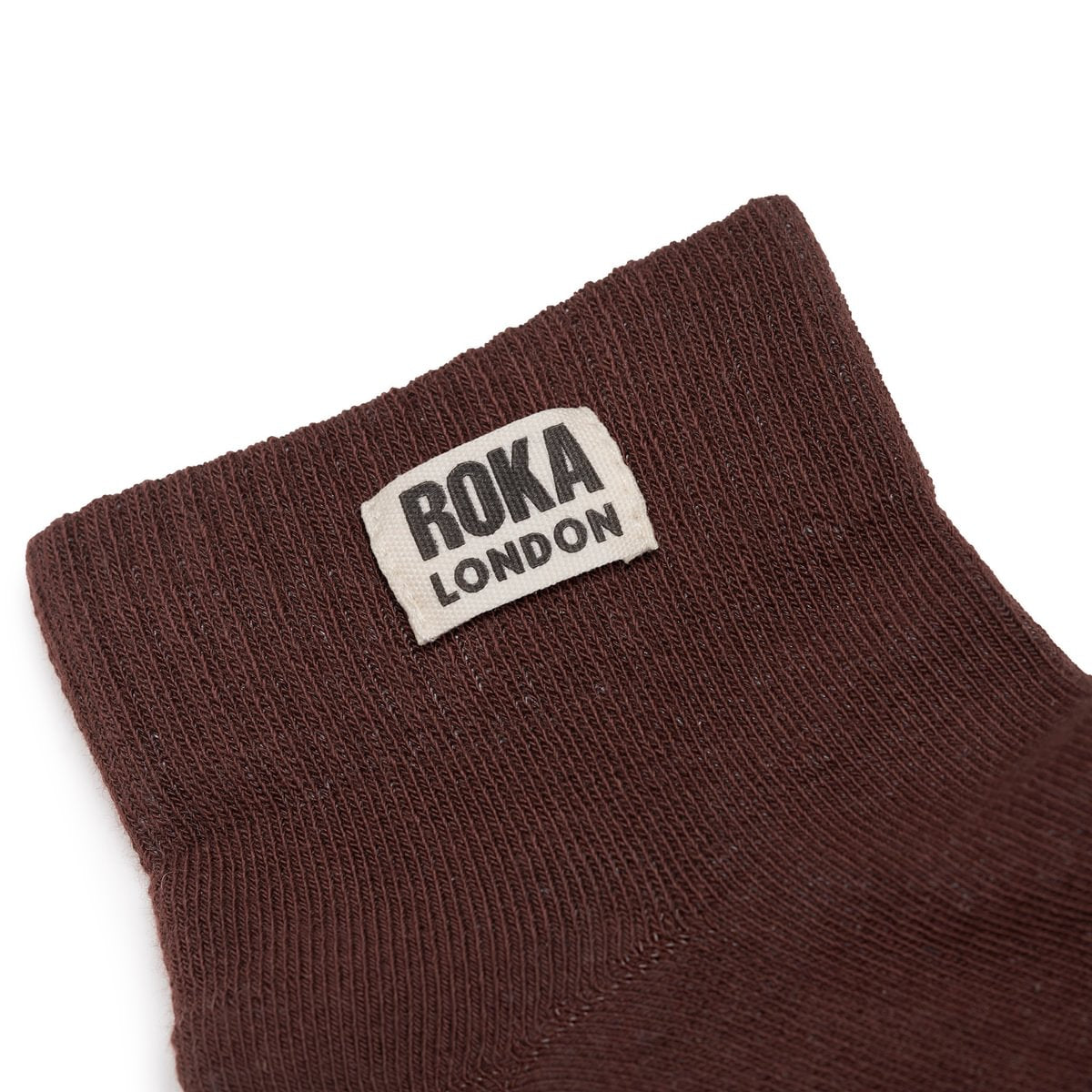 ROKA Wembley Crop Sock Coco Organic Cotton