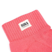 ROKA Wembley Crop Sock Coral Organic Cotton