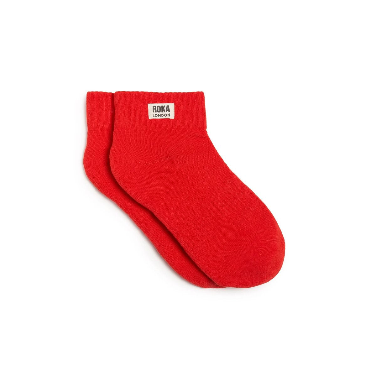 ROKA Wembley Crop Sock Cranberry Organic Cotton