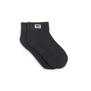 ROKA Wembley Crop Sock Faded Black Organic Cotton