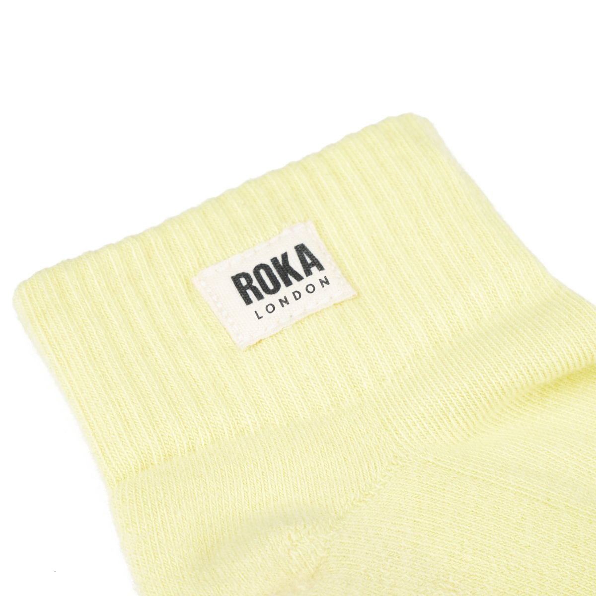 ROKA Wembley Crop Sock Lemonade Organic Cotton