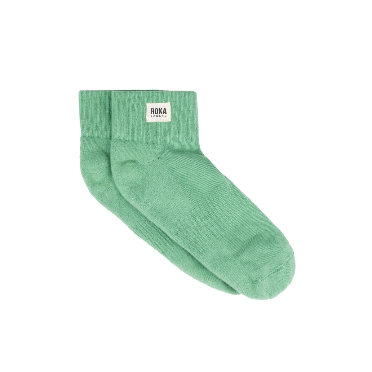 ROKA Wembley Crop Sock Matcha Organic Cotton