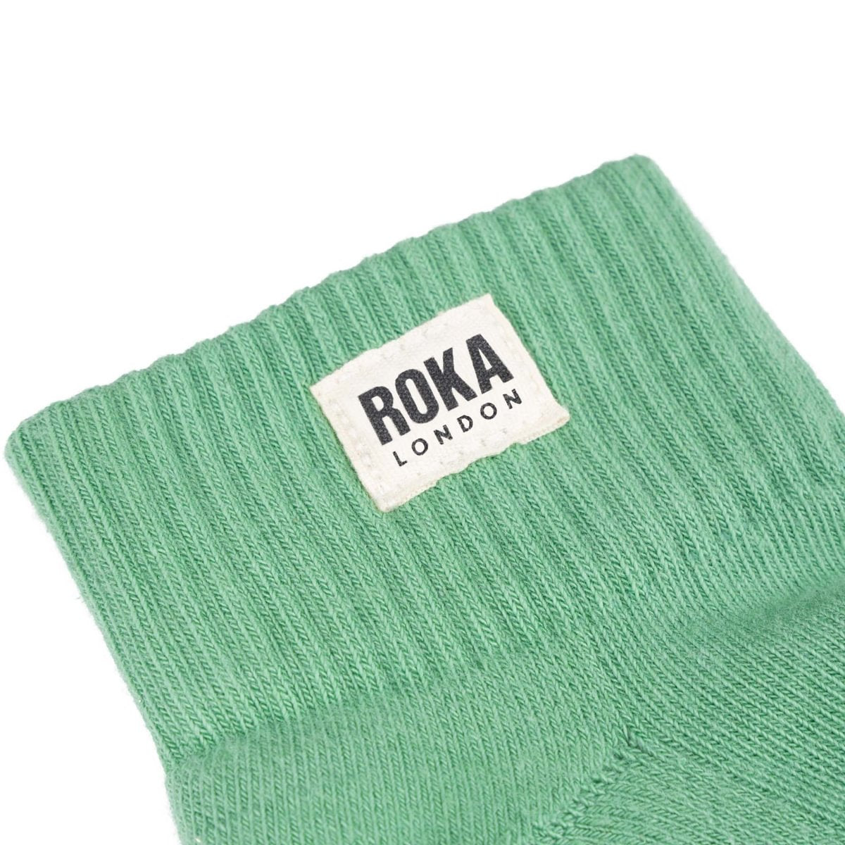 ROKA Wembley Crop Sock Matcha Organic Cotton
