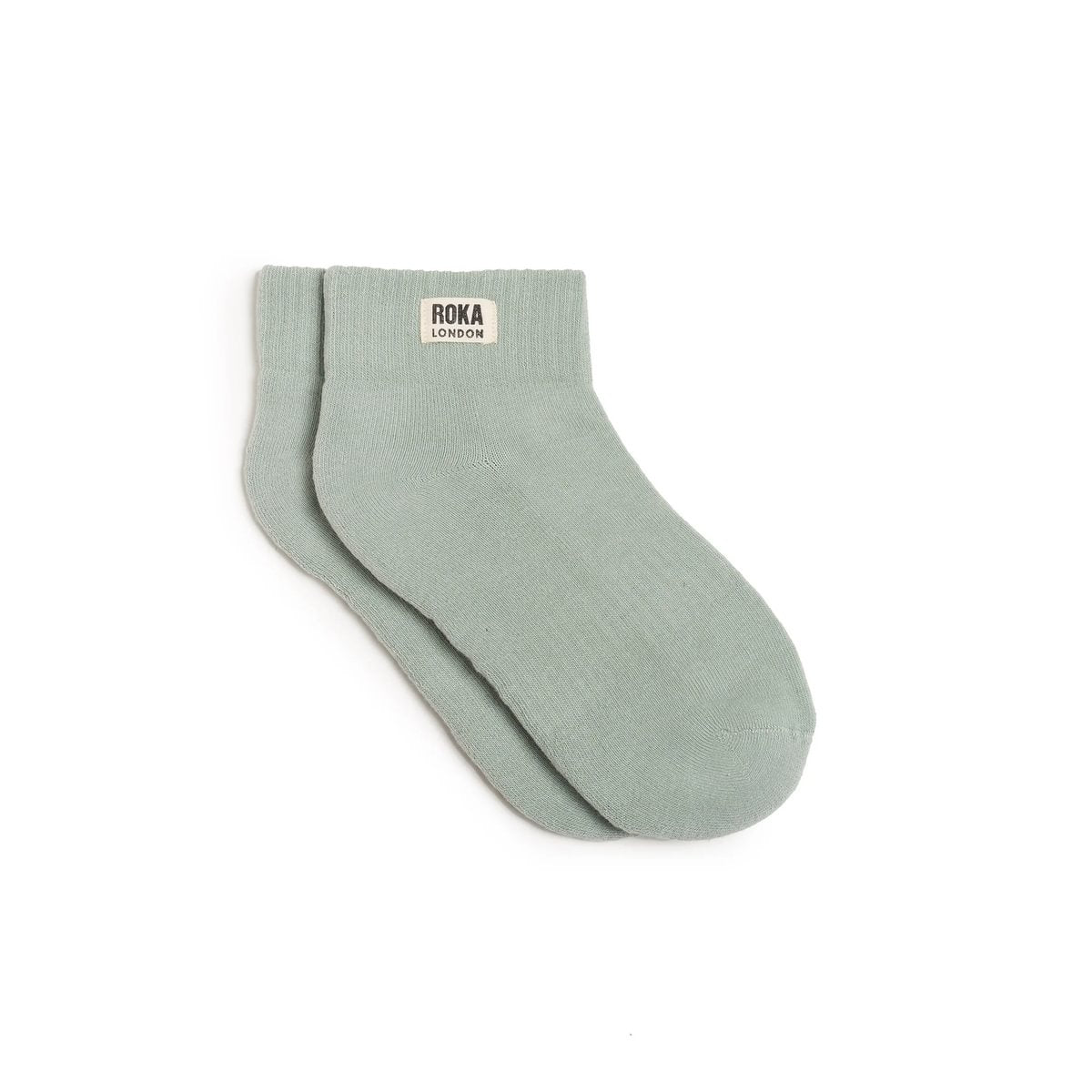ROKA Wembley Crop Sock Mist Organic Cotton