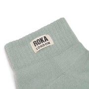 ROKA Wembley Crop Sock Mist Organic Cotton