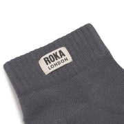 ROKA Wembley Crop Sock Smoke Organic Cotton