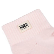 ROKA Wembley Crop Sock Transcendent Pink Organic Cotton