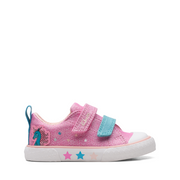 Clarks Foxing Play T Pink Canvas