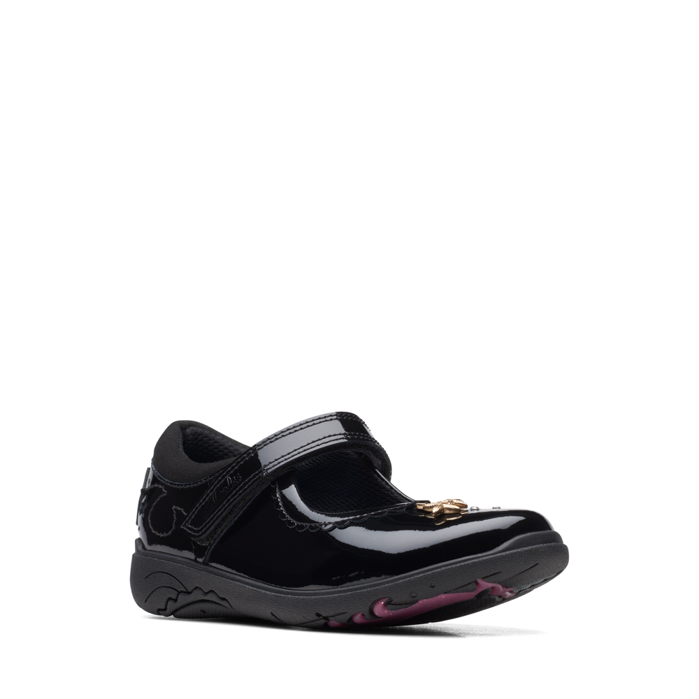 Clarks Relda Sea K Black Patent