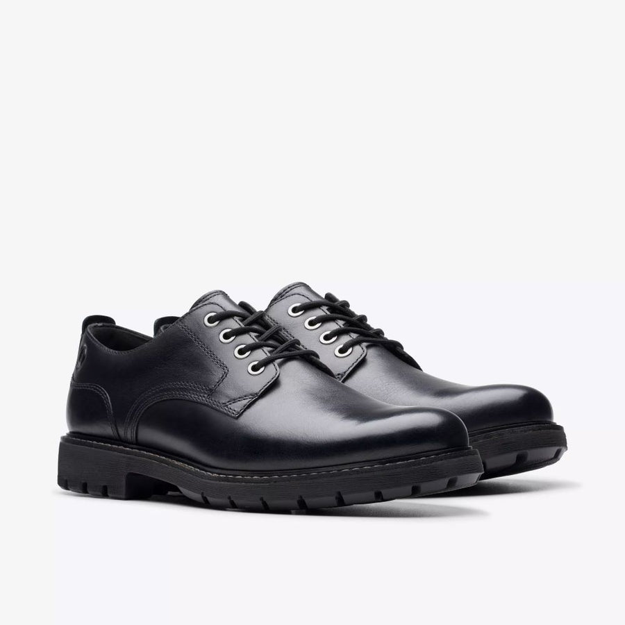 Clarks Batcombe Tie Black Leather
