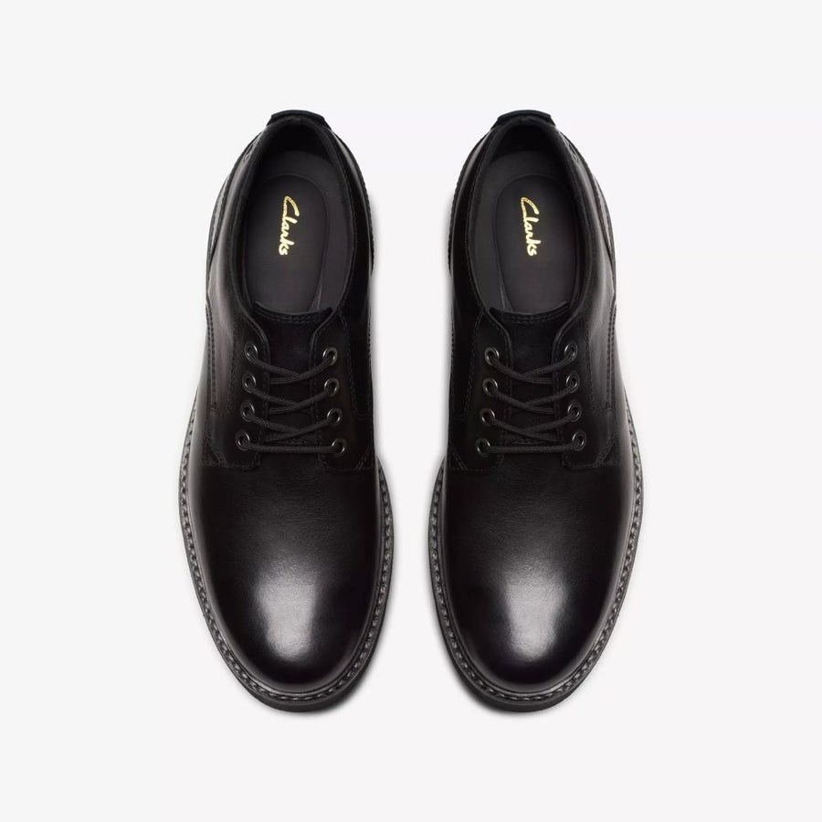 Clarks Batcombe Tie Black Leather