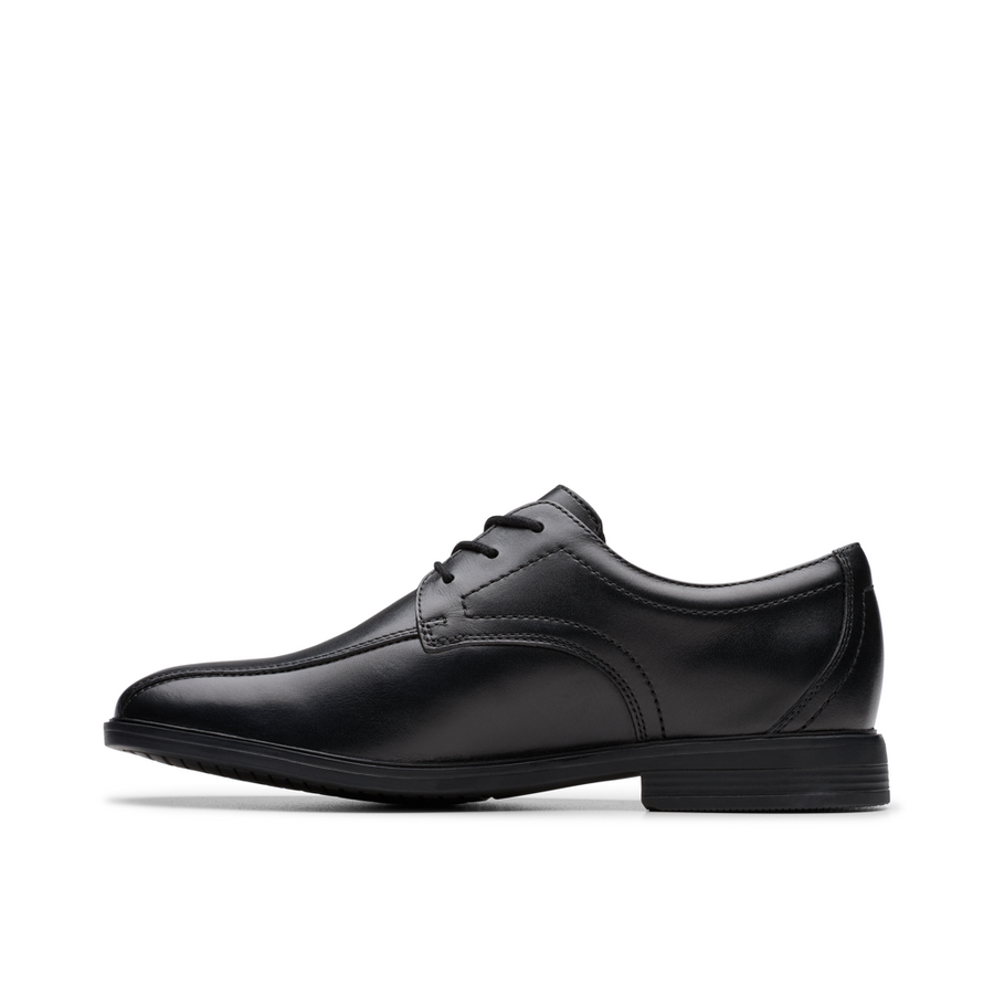 Clarks Jonwin Loop Y Black Leather