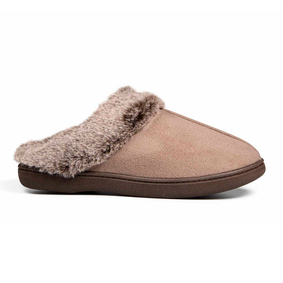 Padders Florrie Taupe Combi Slippers