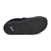 Padders Mellow Navy Woven Spot Slippers
