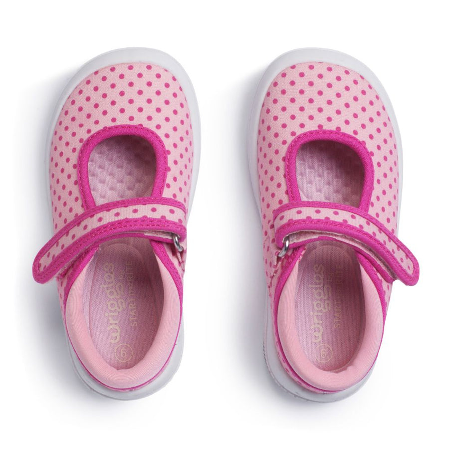 Start-Rite Wriggles Mary Jane Pink Polka Dot Pink