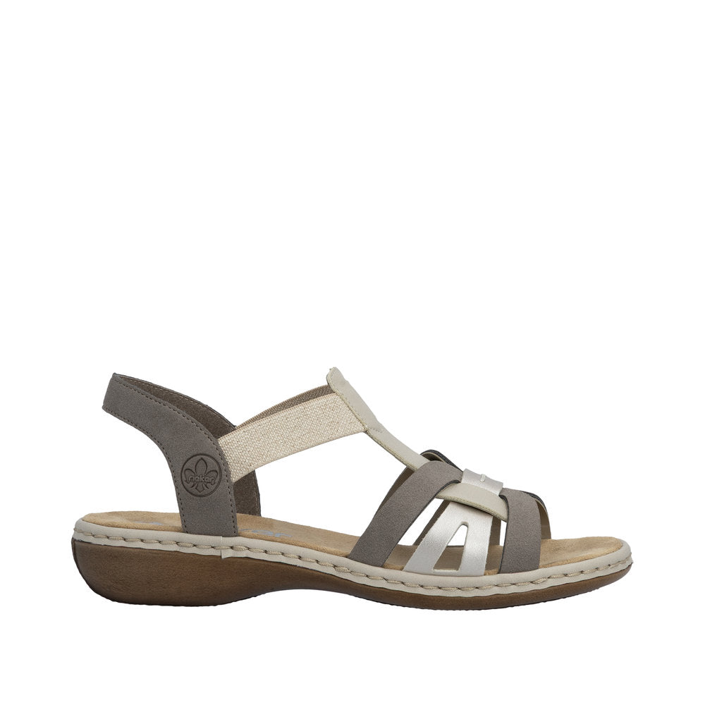 Rieker 67476 Klassieke damessandalen, rood combi 33, 39 Rieker 67476 Klassieke damessandalen, rood combi 33, 39