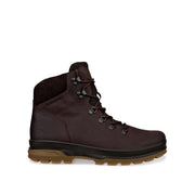 Brown hiking boot on a white background