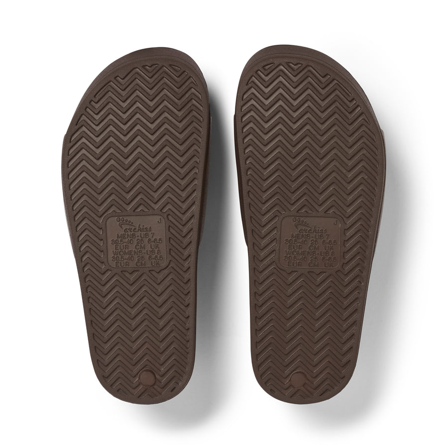 Archies Arch Support Slides Classic Brown