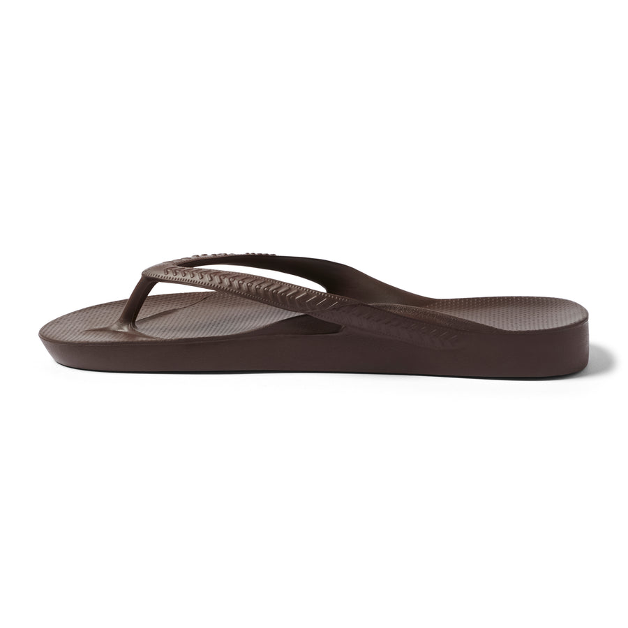Archies Arch Support Flip Flops Classic Brown