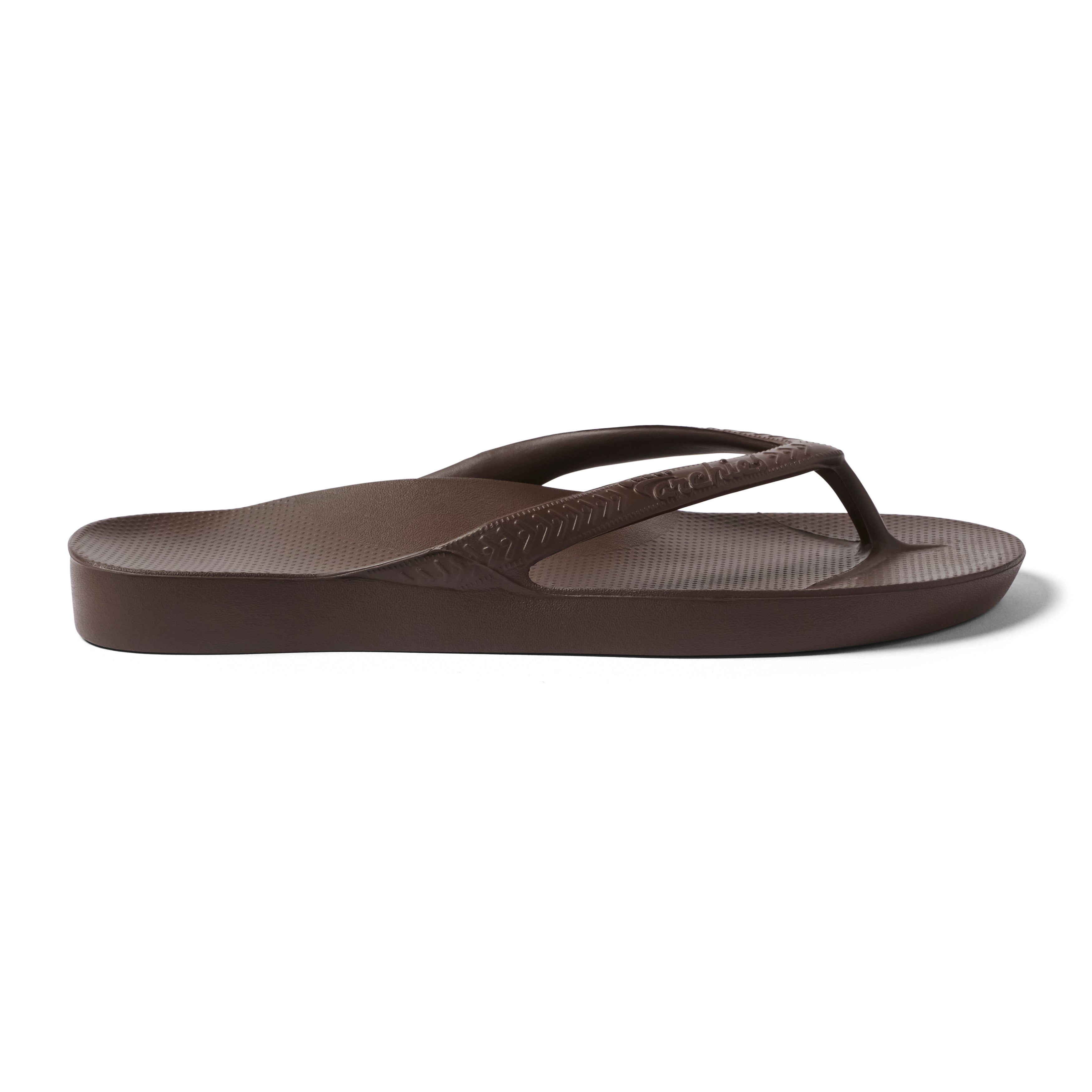 Archies Arch Support Flip Flops Classic Brown