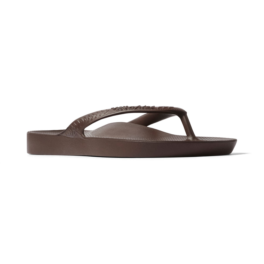 Archies Arch Support Flip Flops Classic Brown