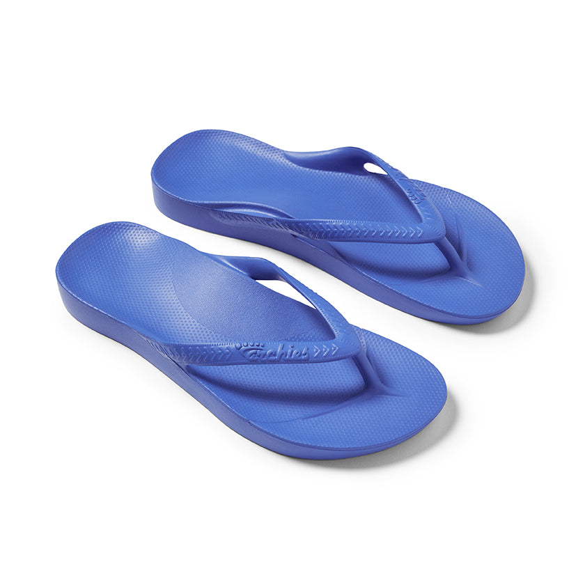 Archies Arch Support Flip Flops Classic Royal Blue