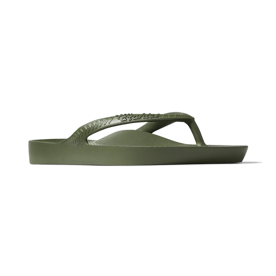 Archies Arch Support Flip Flops Classic Olive