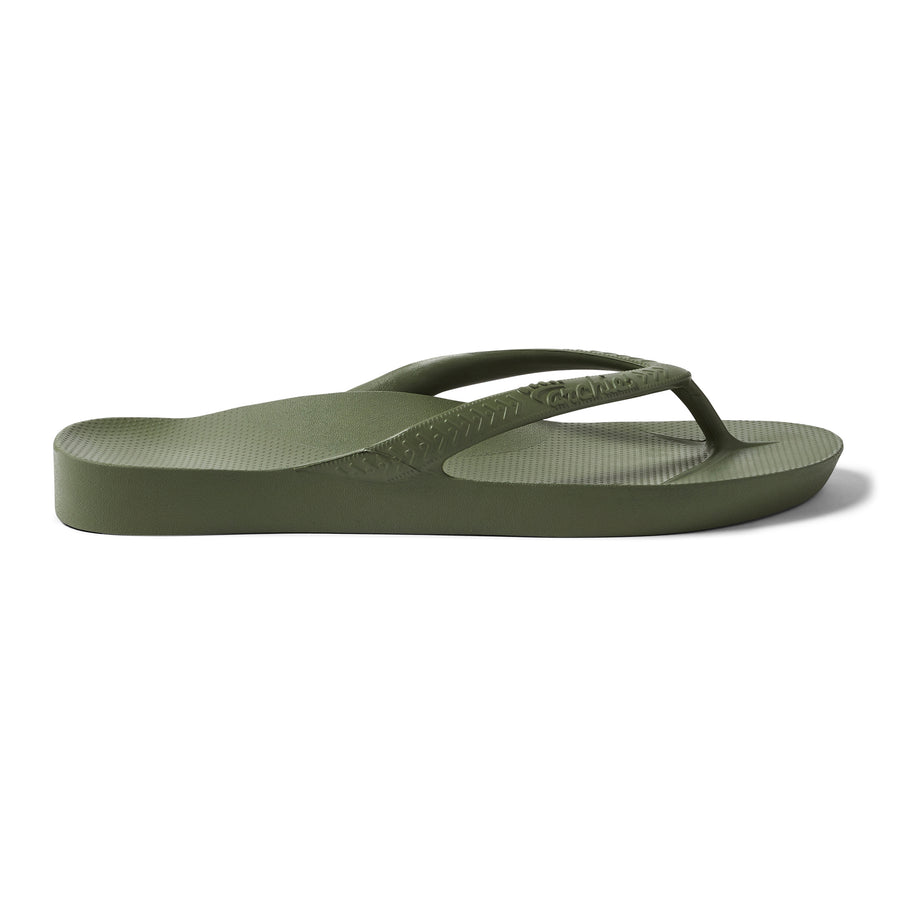 Archies Arch Support Flip Flops Classic Olive