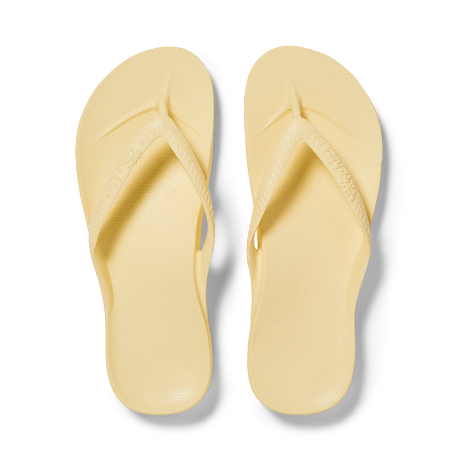 Archies Arch Support Flip Flops Classic Lemon