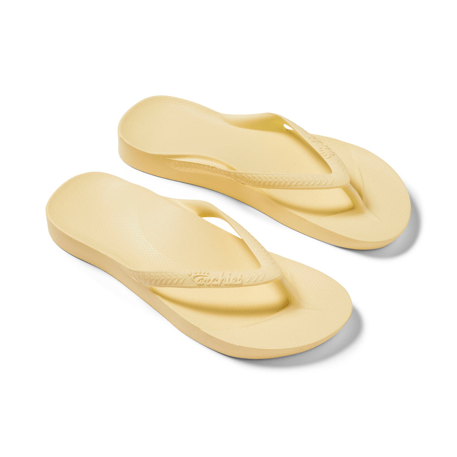 Archies Arch Support Flip Flops Classic Lemon