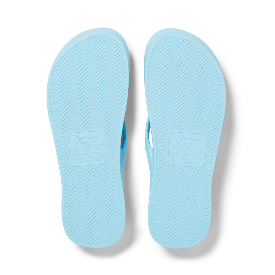 Archies Arch Support Flip Flops Classic Sky Blue