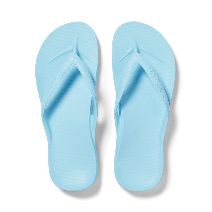Archies Arch Support Flip Flops Classic Sky Blue