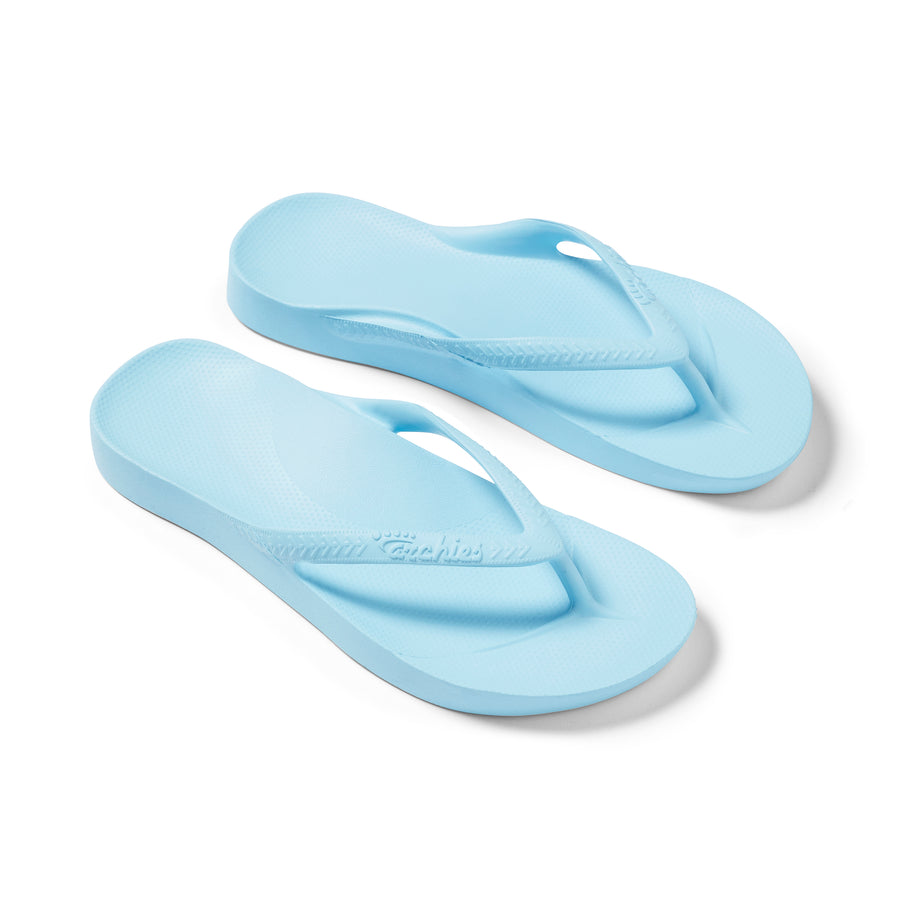 Archies Arch Support Flip Flops Classic Sky Blue