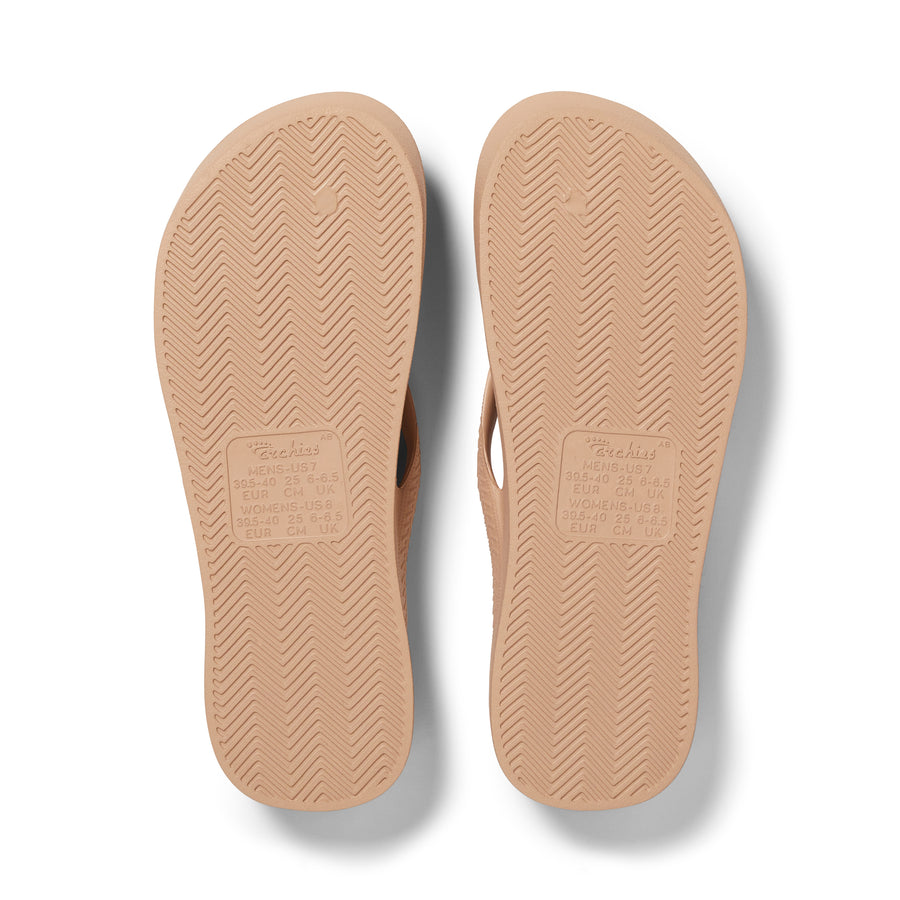 Archies Arch Support Flip Flops Classic Tan