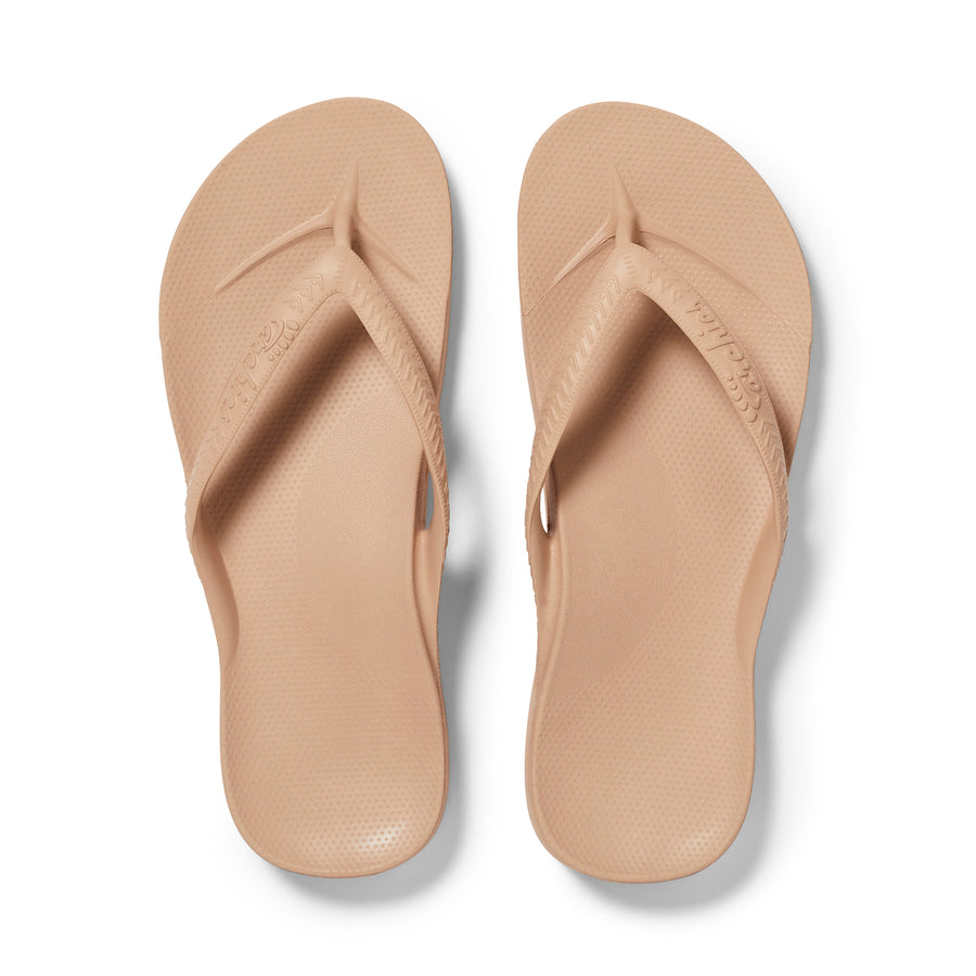 Archies Arch Support Flip Flops Classic Tan