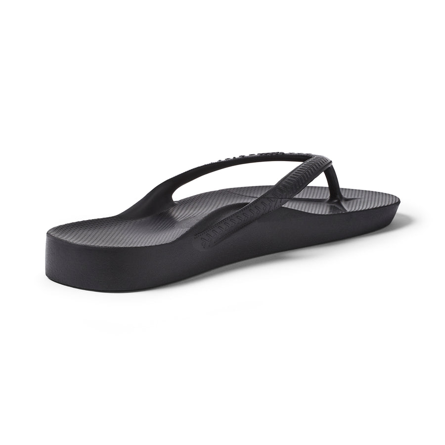 Archies Arch Support Flip Flops Classic  Black