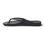 Archies Arch Support Flip Flops Classic  Black