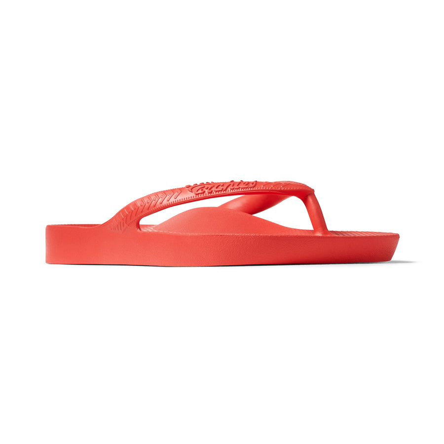 Archies Arch Support Flip Flops Classic Coral