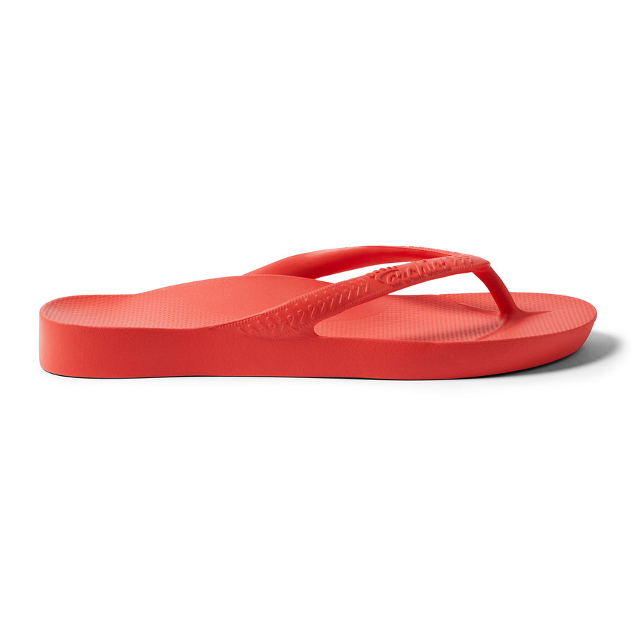 Archies Arch Support Flip Flops Classic Coral