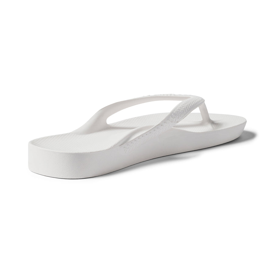 Archies Arch Support Flip Flops Classic White