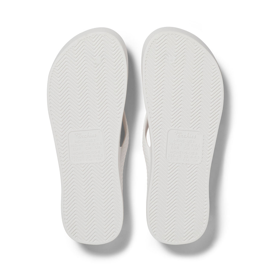 Archies Arch Support Flip Flops Classic White