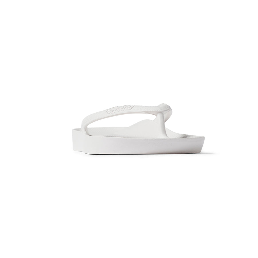 Archies Arch Support Flip Flops Classic White