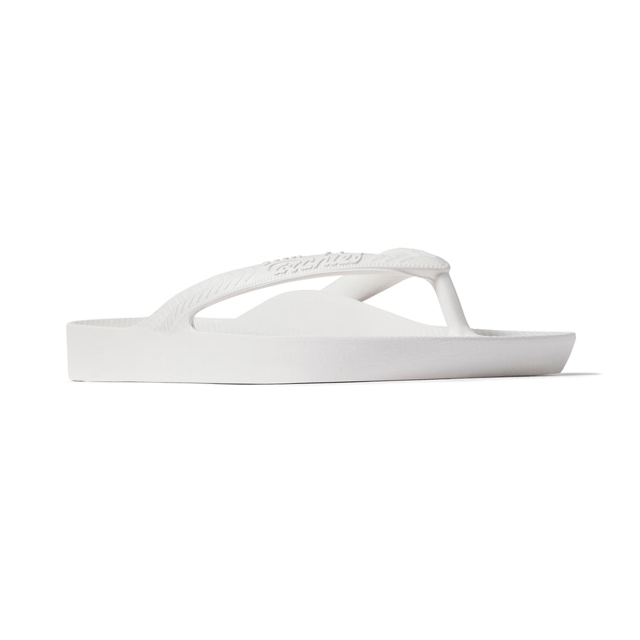 Archies Arch Support Flip Flops Classic White