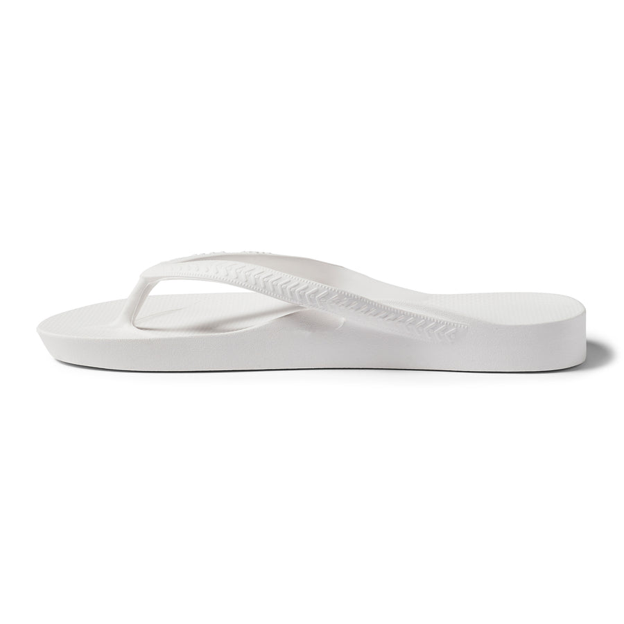 Archies Arch Support Flip Flops Classic White